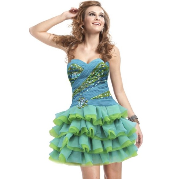 Party Time Formals Dresses & Skirts - PartyTime Organza Ruffle & Sequin Dress